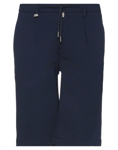 Shop Barbati Man Shorts & Bermuda Shorts Midnight Blue Size 30 Cotton, Polyamide, Elastane