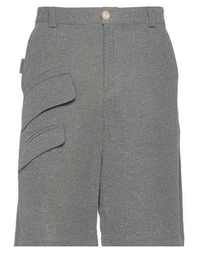 Jacquemus Man Shorts & Bermuda Shorts Lead Size 34 Linen, Viscose In Lead