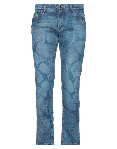 Shop Dolce & Gabbana Man Jeans Blue Size 40 Cotton, Elastane, Polyester