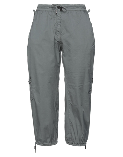 Shop Galliano Cropped Pants In Grey