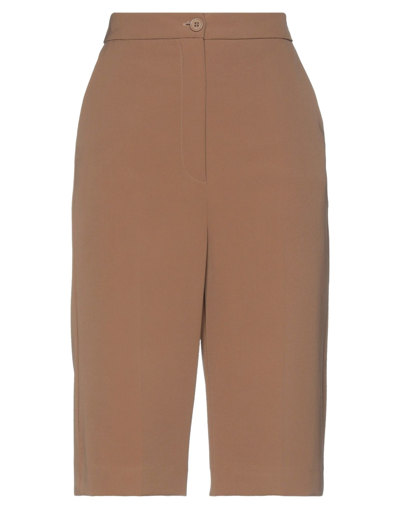 Shop Dodici22 Woman Cropped Pants Khaki Size 6 Polyester, Elastane In Beige