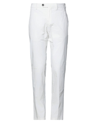 Shop Michael Coal Man Pants Ivory Size 33 Cotton, Elastane In White