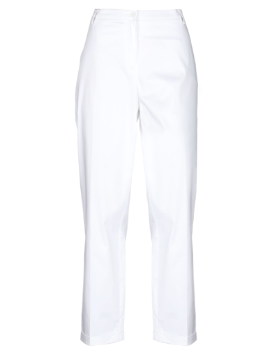 Shop Cristinaeffe Woman Pants White Size 2 Cotton, Elastane