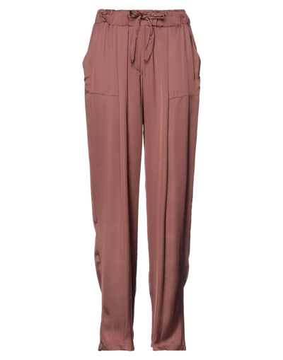 Shop Think Be Woman Pants Brown Size 4 Viscose