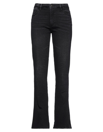 Shop Wrangler Woman Denim Pants Black Size 27w-32l Cotton, Polyester, Elastane