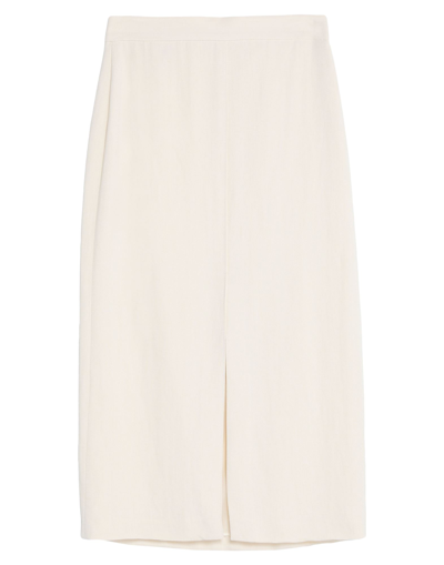 Brunello Cucinelli Midi Skirts In Ivory