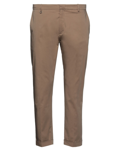 Shop Golden Craft 1957 Man Cropped Pants Brown Size 38 Cotton, Elastane