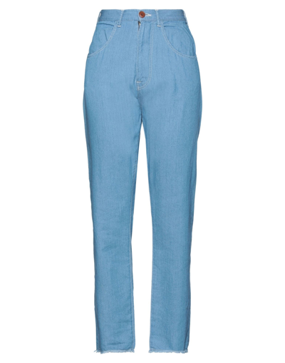 Shop Mythinks Woman Jeans Blue Size S Cotton, Tencel