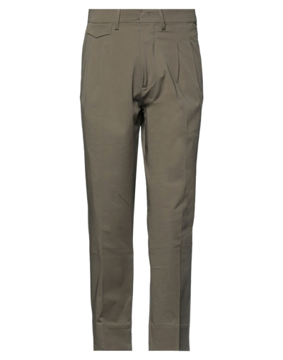 Shop Donvich Man Pants Military Green Size 38 Cotton, Elastane