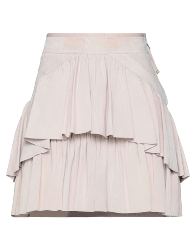 Shop Diesel Black Gold Woman Mini Skirt Pink Size 4 Goat Skin