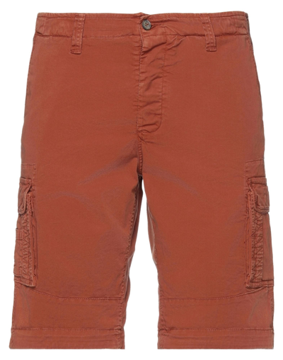Shop Rar Man Shorts & Bermuda Shorts Brown Size 26 Cotton, Elastane