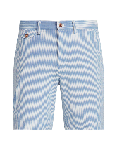 Shop Polo Ralph Lauren Man Shorts & Bermuda Shorts Sky Blue Size 34 Cotton, Elastane