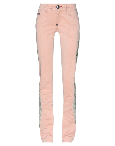 Shop Philipp Plein Woman Pants Blush Size 26 Cotton, Elastane In Pink
