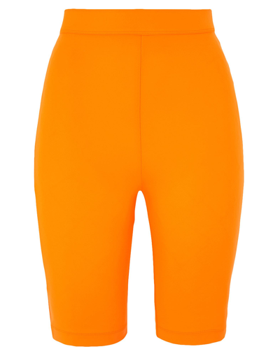 Shop 8 By Yoox Recycled Nylon High-waist Biker Shorts Woman Leggings Orange Size L Recycled Polyamide, El
