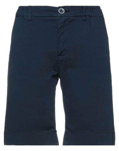Shop Sseinse Man Shorts & Bermuda Shorts Midnight Blue Size 36 Cotton, Elastane