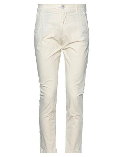 Shop Grey Daniele Alessandrini Man Pants Ivory Size 30 Cotton, Elastane In White