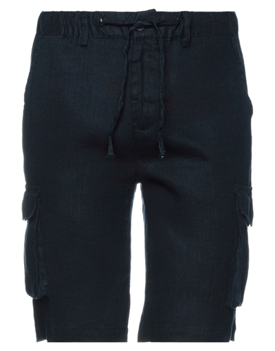 Shop Sseinse Man Shorts & Bermuda Shorts Midnight Blue Size 28 Linen