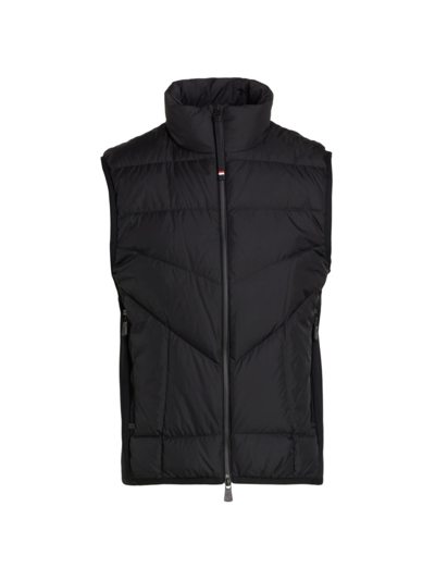 Shop Moncler Men's Salantin Zip-up Polyamide Vest In Black