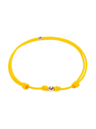 Shop Luis Morais Men's 14k Yellow Gold & Braided Cord Bracelet