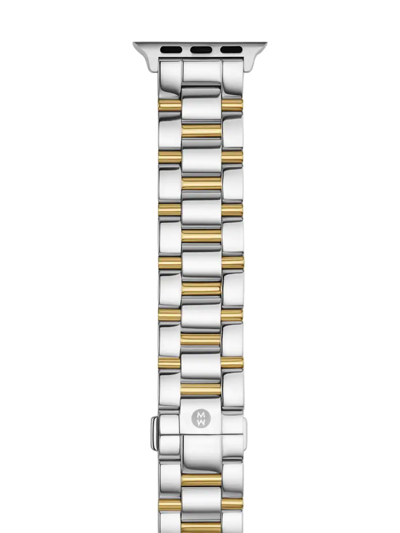Shop Michele Women's Apple Watch Two-tone Stainless Steel Bracelet Strap/38/40/41 & 42/44/45/49mm In Neutral