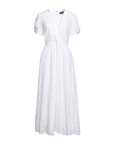 Shop Polo Ralph Lauren Woman Maxi Dress White Size 14 Cotton