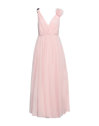 Shop Anna Molinari Woman Maxi Dress Blush Size 8 Polyester In Pink
