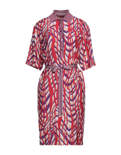 Shop Missoni Woman Midi Dress Red Size 8 Viscose, Silk