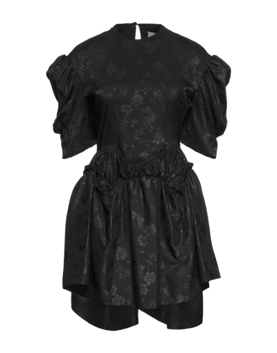 Shop Preen By Thornton Bregazzi Woman Mini Dress Black Size S Viscose, Silk