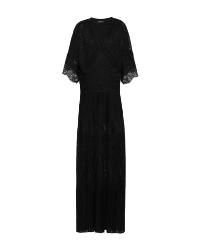 Shop Roberto Cavalli Woman Maxi Dress Black Size 6 Viscose, Polyester, Cotton, Polyamide