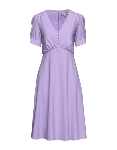 Shop Paul & Joe Woman Midi Dress Mauve Size 4 Polyester In Purple