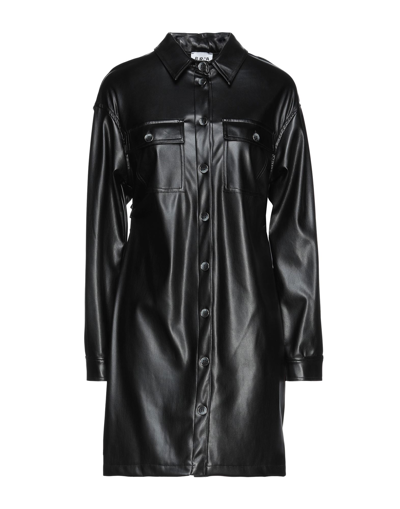 Shop Berna Woman Short Dress Black Size S Polyurethane