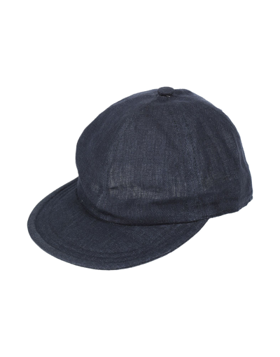 Shop Barba Napoli Man Hat Midnight Blue Size 7 ⅜ Linen