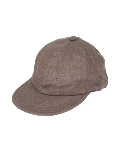 Shop Barba Napoli Man Hat Brown Size 6 ⅞ Linen