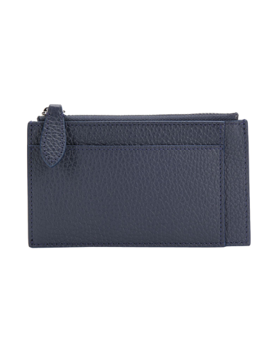 Shop 8 By Yoox Coin Purse Midnight Blue Size - Soft Leather