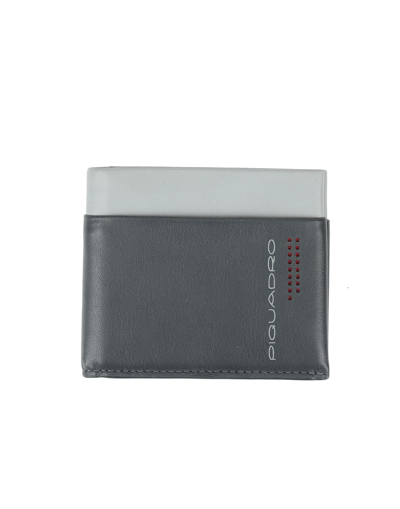 Shop Piquadro Man Document Holder Lead Size - Soft Leather In Grey