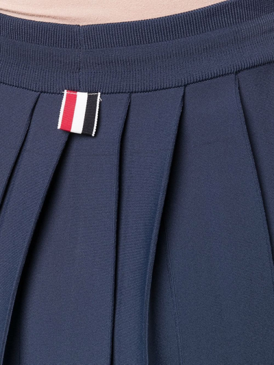 Thom Browne Rwb Pleated Mini Skirt In Blue