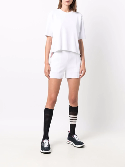 Thom Browne Rwb Intarsia-knit Top In White
