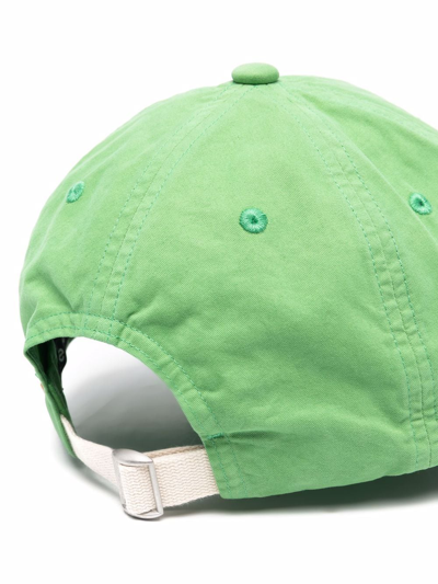 Shop Acne Studios Logo-patch Baseball Cap In Green