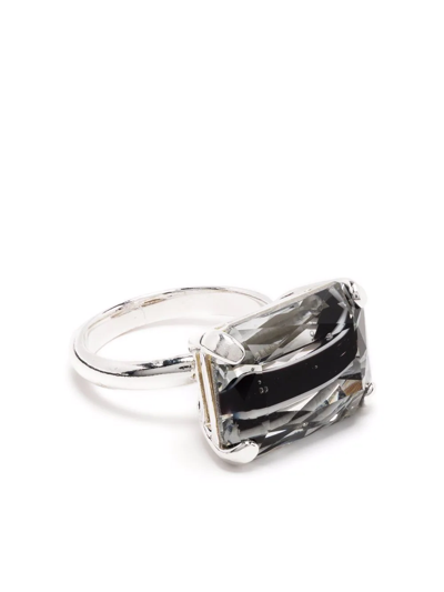 Shop Wouters & Hendrix Crystal-embellished Band Ring In Silver