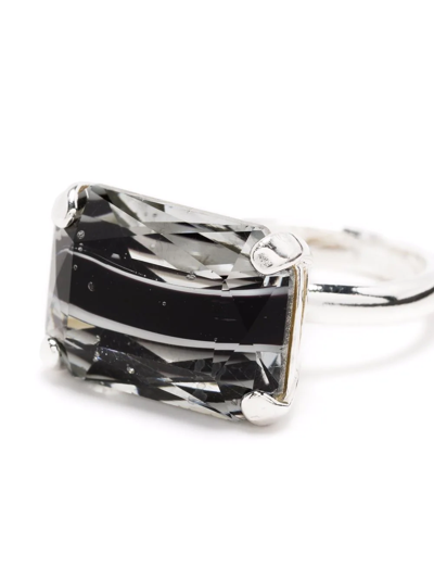 Wouters & Hendrix Crystal-embellished Band Ring In Silver