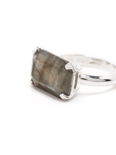 Wouters & Hendrix Crystal-embellished Band Ring In Green