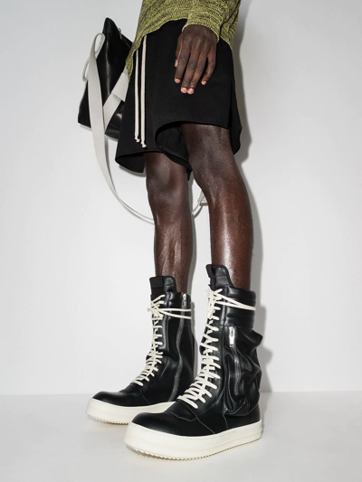 Rick Owens Cargo Basket High-top Sneakers In Black | ModeSens