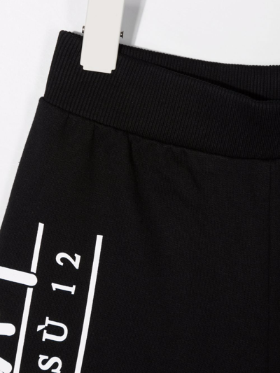 Shop Versace Logo-print Track Shorts In Black