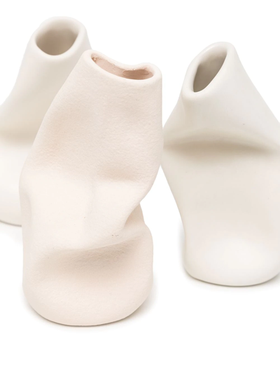 Completedworks Sculpted Vases Set Of 3 In Neutrals