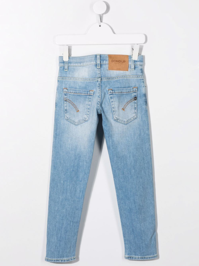 Dondup Straight-leg Cotton-blend Jeans In Blue