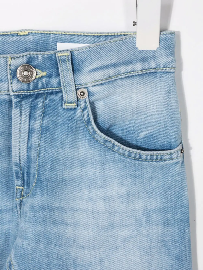 Dondup Straight-leg Cotton-blend Jeans In Blue