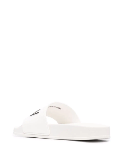 Dsquared2 10mm Icon Rubber Slides In White