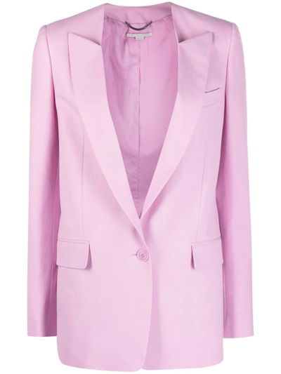 Shop Stella Mccartney Single-breasted Tailored Blazer In Purple