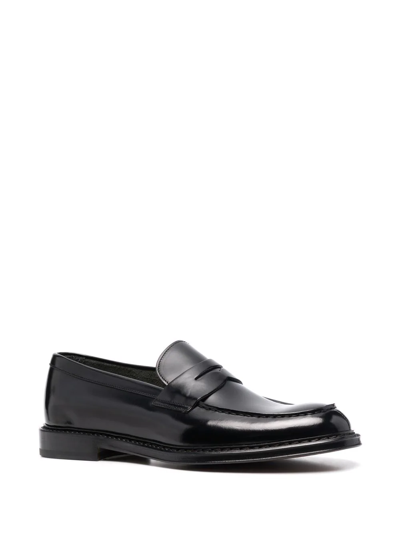 Shop Doucal's Horsebit-detail Slip-on Loafers In Black