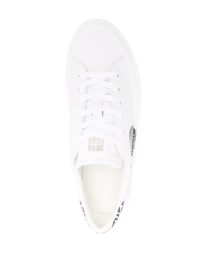 Shop Givenchy 4g-heart Low-top Sneakers In White